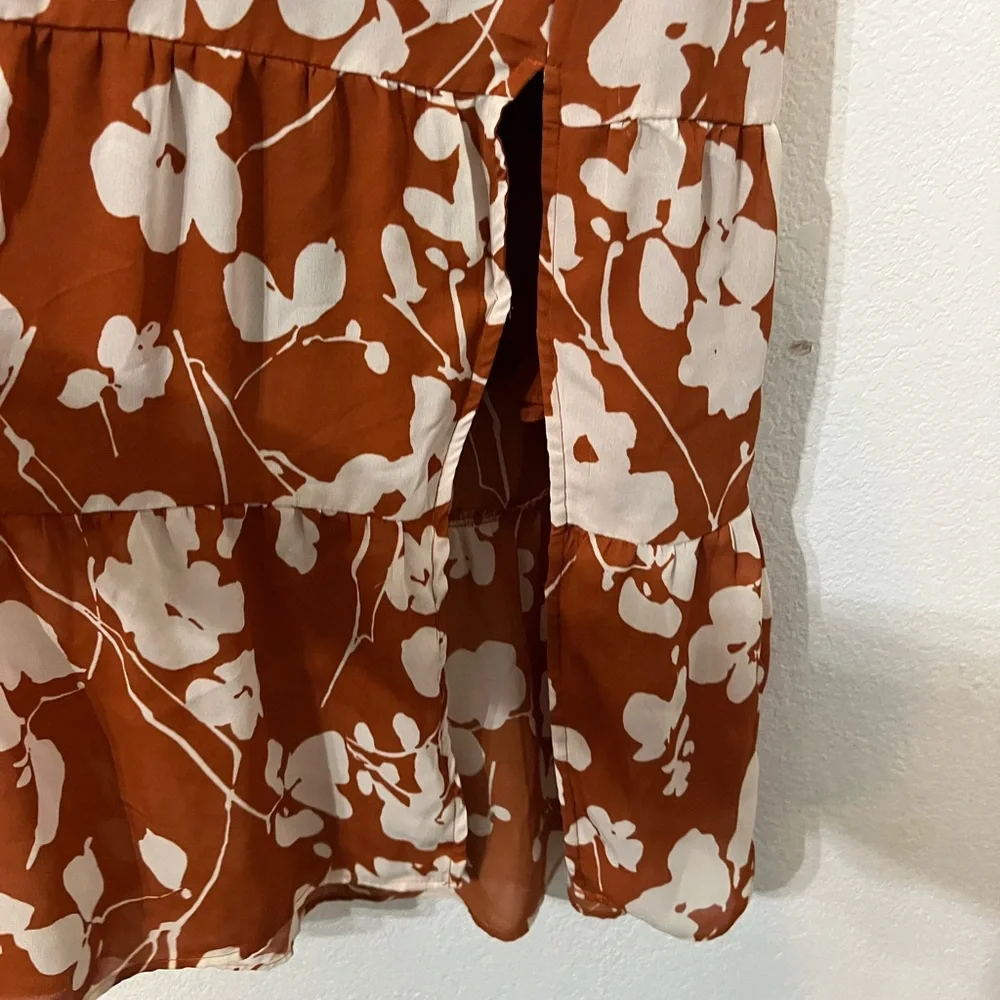 Abercrombie & Fitch Floral Orange Maxi Dress